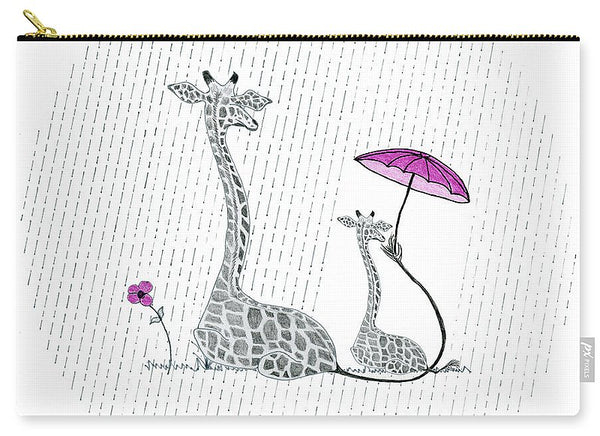 Giraffe Mumma Love - Pink - Carry-All Pouch