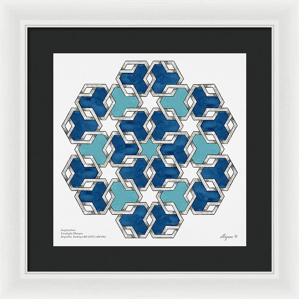 Esrefoglu - Blue Acqua - Framed Print