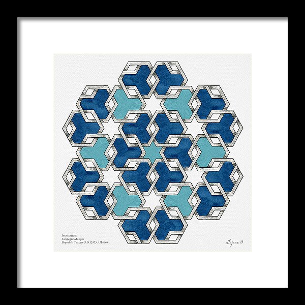 Esrefoglu - Blue Acqua - Framed Print