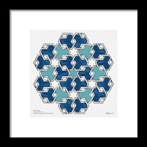 Esrefoglu - Blue Acqua - Framed Print