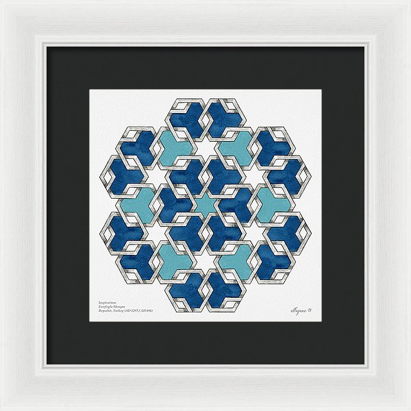 Esrefoglu - Blue Acqua - Framed Print