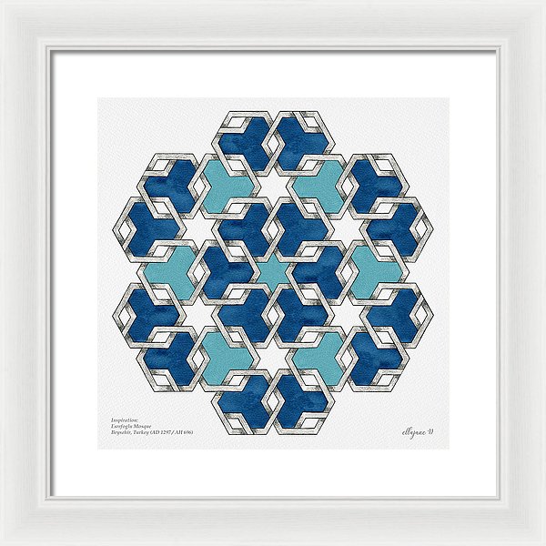 Esrefoglu - Blue Acqua - Framed Print