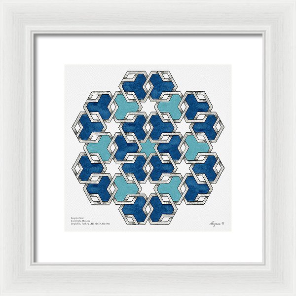 Esrefoglu - Blue Acqua - Framed Print