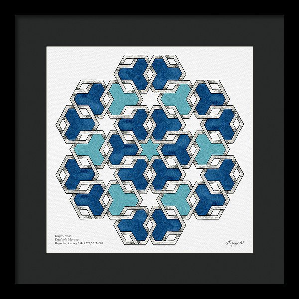 Esrefoglu - Blue Acqua - Framed Print