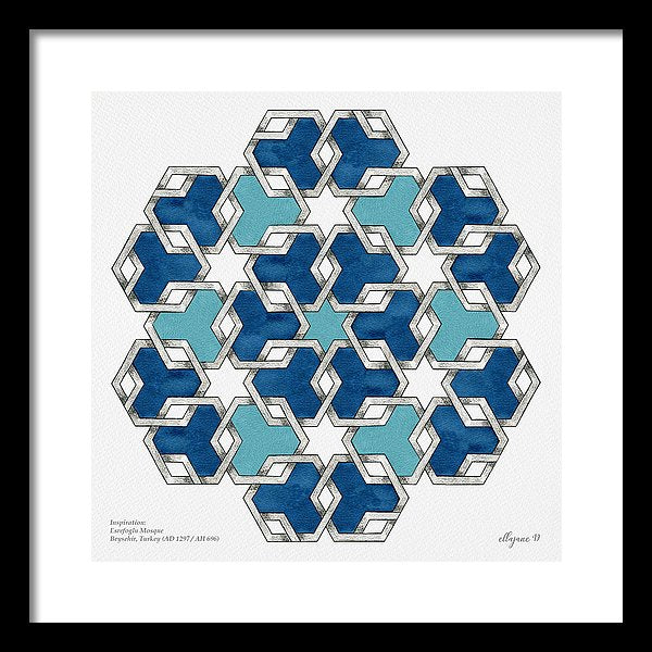 Esrefoglu - Blue Acqua - Framed Print