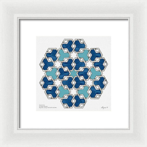 Esrefoglu - Blue Acqua - Framed Print