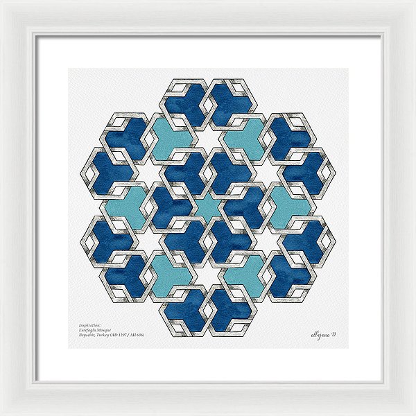 Esrefoglu - Blue Acqua - Framed Print