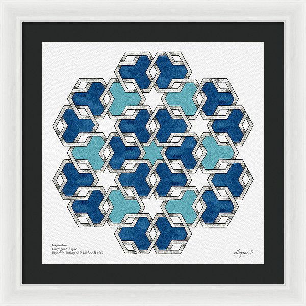 Esrefoglu - Blue Acqua - Framed Print