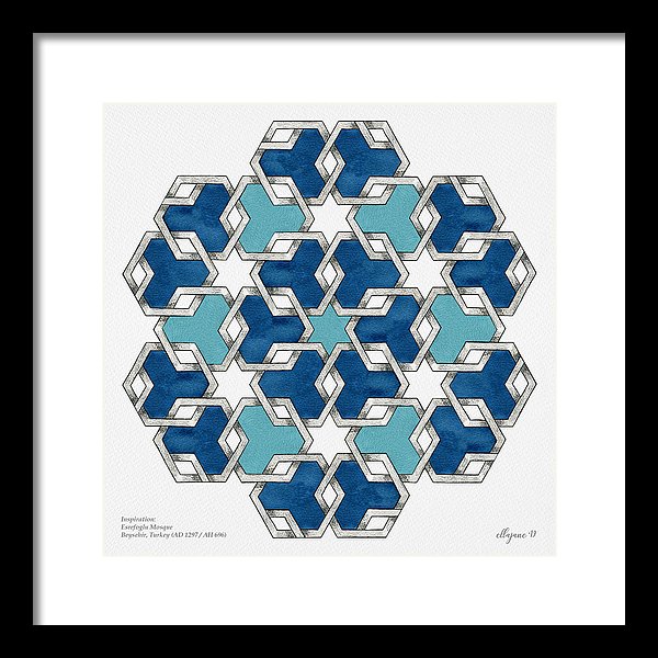 Esrefoglu - Blue Acqua - Framed Print