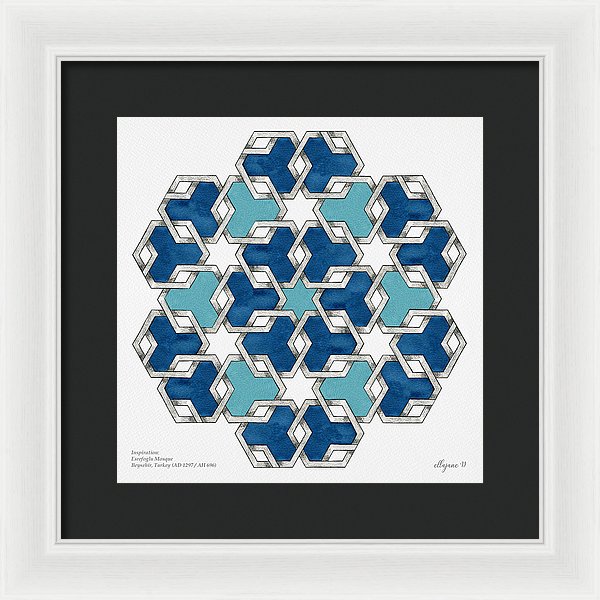 Esrefoglu - Blue Acqua - Framed Print