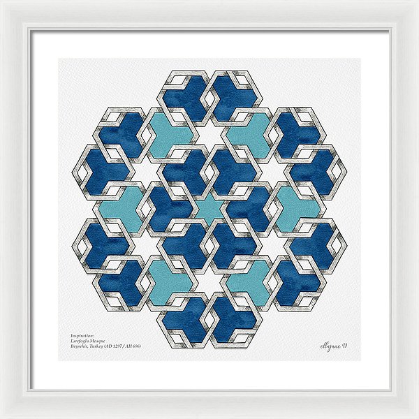 Esrefoglu - Blue Acqua - Framed Print