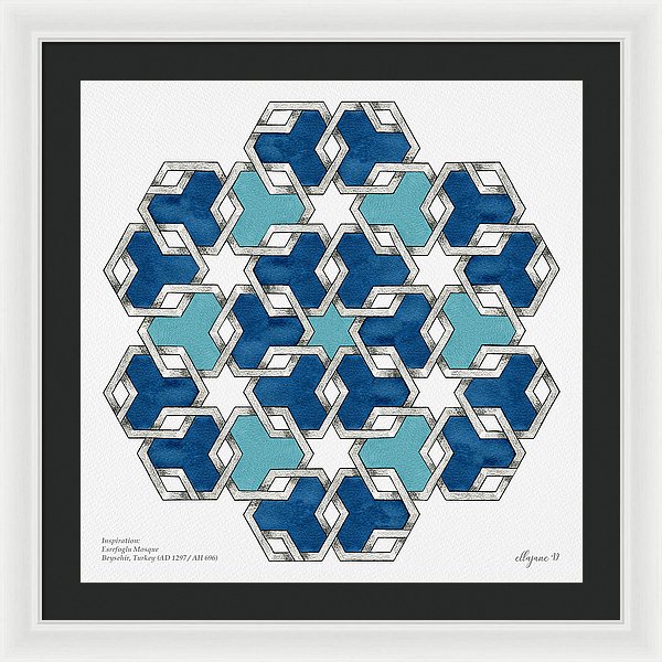 Esrefoglu - Blue Acqua - Framed Print