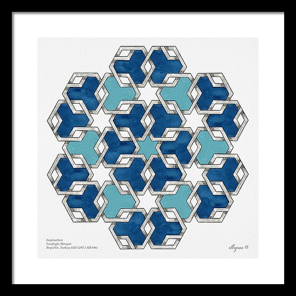 Esrefoglu - Blue Acqua - Framed Print