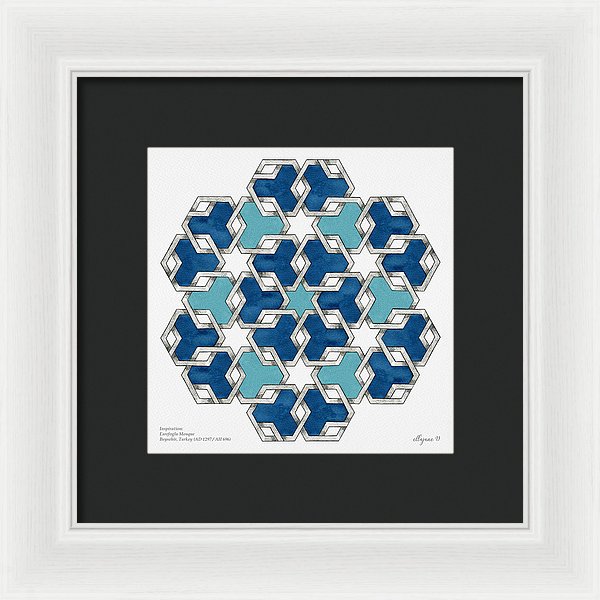 Esrefoglu - Blue Acqua - Framed Print