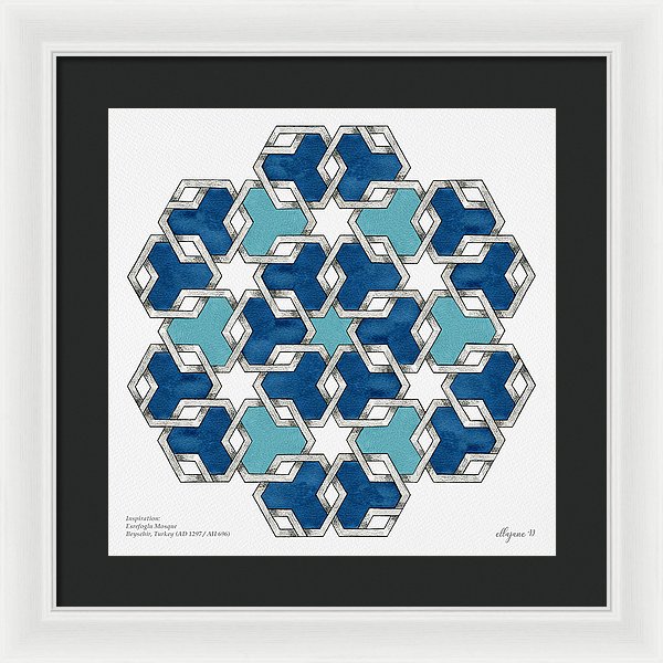 Esrefoglu - Blue Acqua - Framed Print