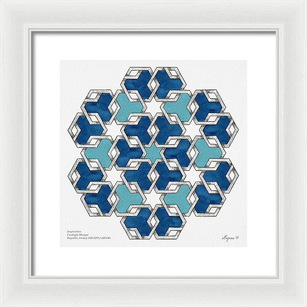 Esrefoglu - Blue Acqua - Framed Print