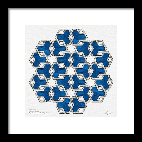 Esrefoglu Tile - Blue - Framed Print