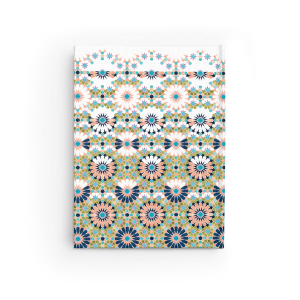 Alhambra Tile - Living Coral - Fading Design - Journal with Blank Pages