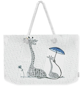 Giraffe Mumma Love - Blue - Weekender Tote Bag