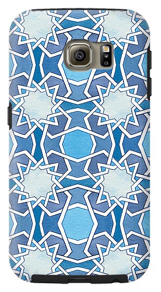 Mustansiriya Tile - Blues - Samsung Phone Case