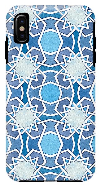 Mustansiriya Tile - Blues - iPhone Case