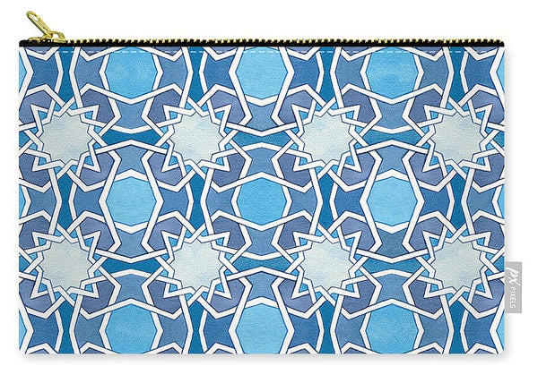 Mustansiriya Tile - Blues - Carry-All Pouch