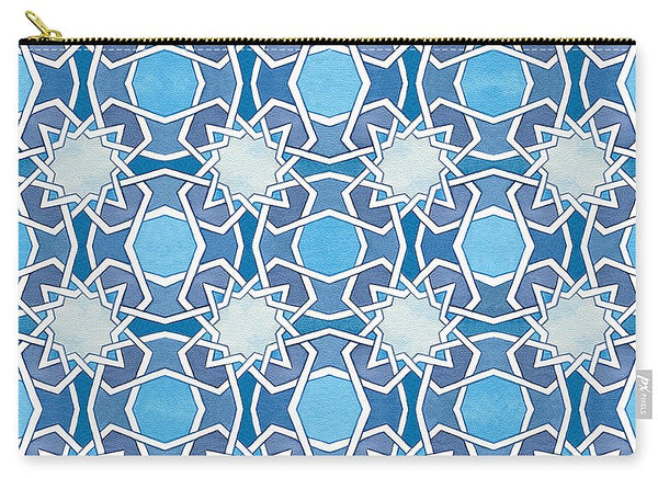 Mustansiriya Tile - Blues - Carry-All Pouch