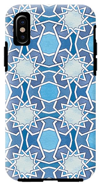 Mustansiriya Tile - Blues - iPhone Case