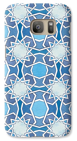 Mustansiriya Tile - Blues - iPhone Case