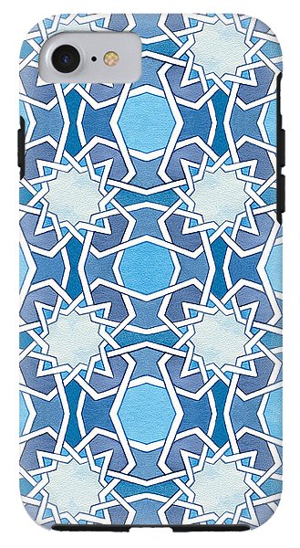 Mustansiriya Tile - Blues - iPhone Case