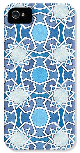 Mustansiriya Tile - Blues - iPhone Case