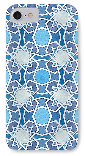 Mustansiriya Tile - Blues - Samsung Phone Case