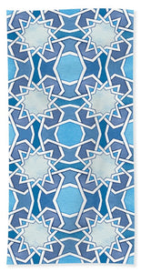 Mustansiriya Tile - Blues - Bath Towel/Bath Sheet/Hand Towel