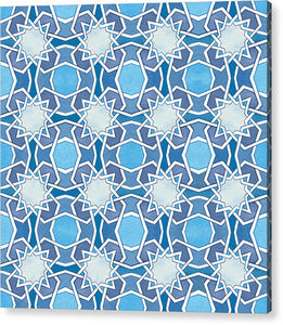 Mustansiriya Tile - Blues - Acrylic Print