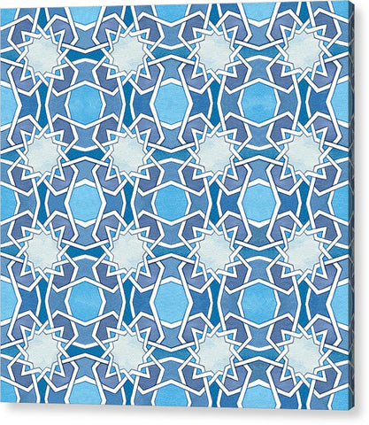 Mustansiriya Tile - Blues - Acrylic Print