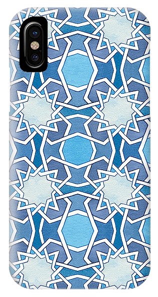 Mustansiriya Tile - Blues - iPhone Case