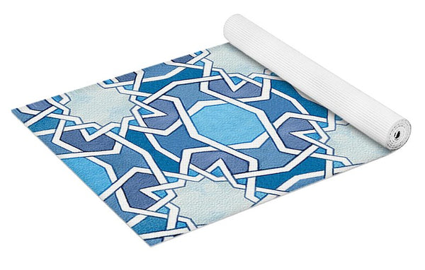 Mustansiriya Tile - Blues - Yoga Mat