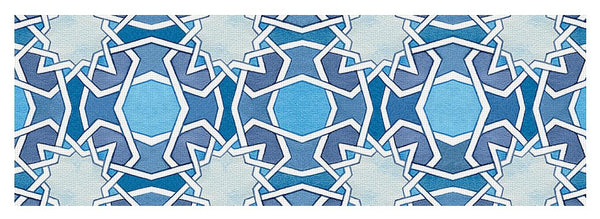 Mustansiriya Tile - Blues - Yoga Mat