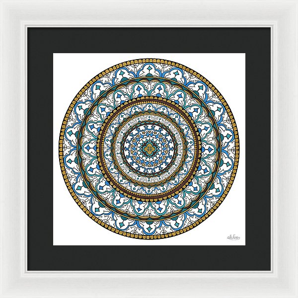 Sofia Calm - Blues Greens - Framed Print