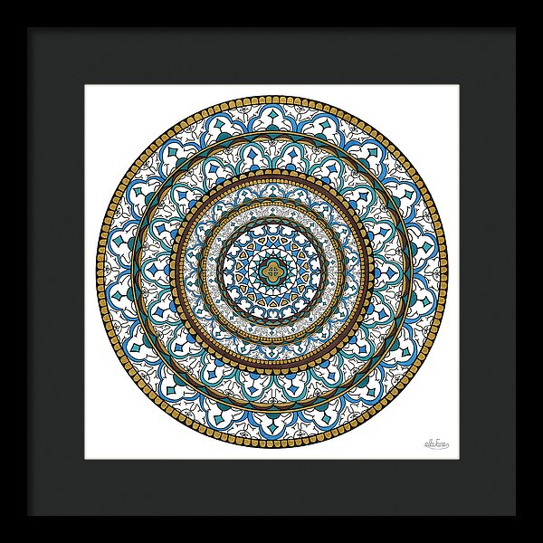 Sofia Calm - Blues Greens - Framed Print