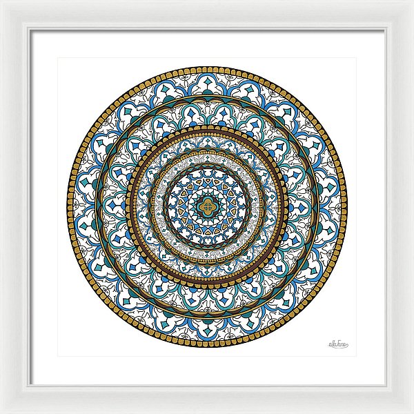 Sofia Calm - Blues Greens - Framed Print