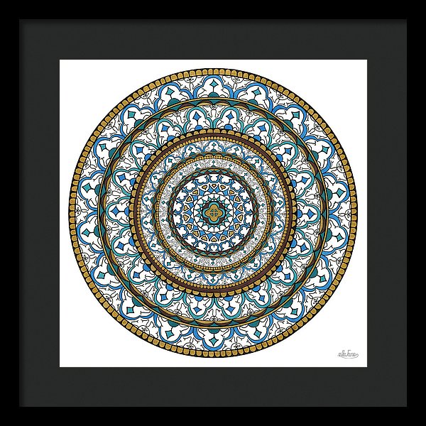 Sofia Calm - Blues Greens - Framed Print