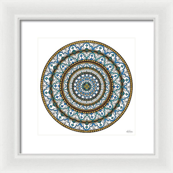 Sofia Calm - Blues Greens - Framed Print