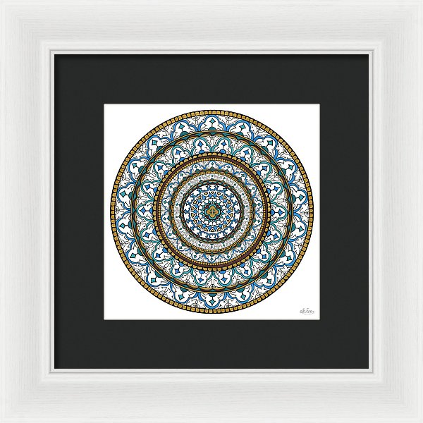 Sofia Calm - Blues Greens - Framed Print