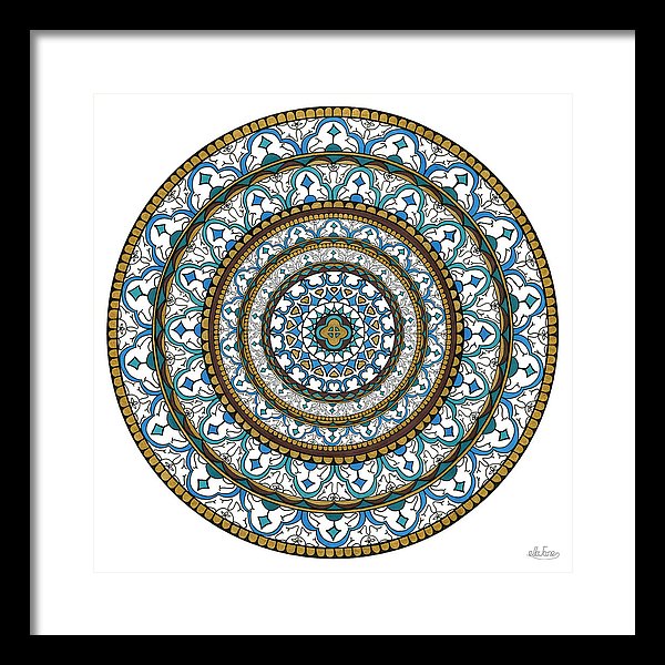 Sofia Calm - Blues Greens - Framed Print