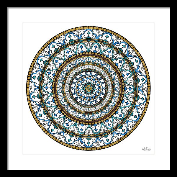 Sofia Calm - Blues Greens - Framed Print