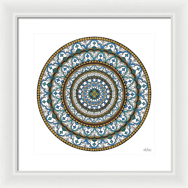 Sofia Calm - Blues Greens - Framed Print