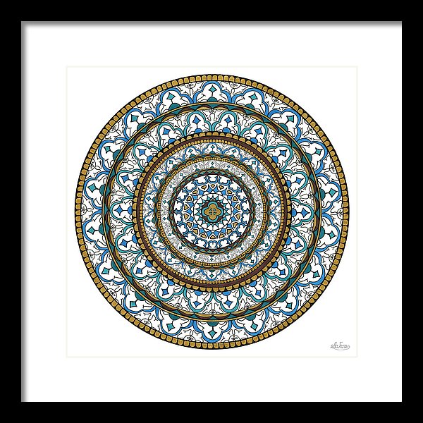 Sofia Calm - Blues Greens - Framed Print