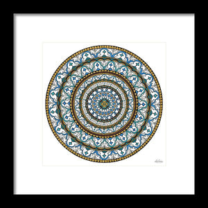 Sofia Calm - Blues Greens - Framed Print