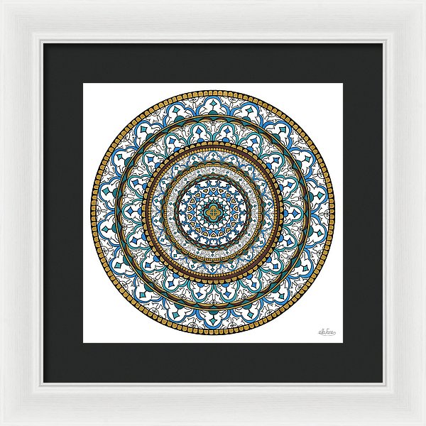 Sofia Calm - Blues Greens - Framed Print